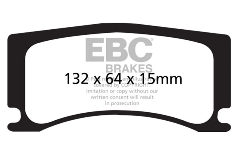 EBC 08-09 Jaguar XKR 4.2 Supercharged (Portfolio) Yellowstuff Rear Brake Pads - DP42112R