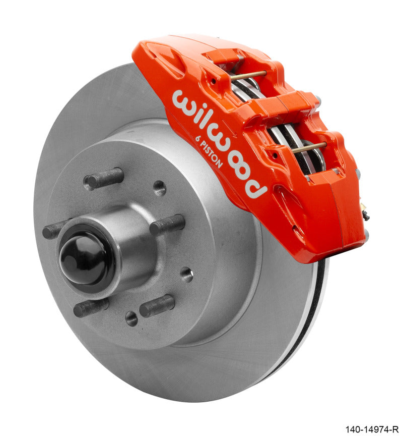 Wilwood Dynapro 6 Front Hub Kit 11.86in 51-59 Chevrolet 1500 1/2 Ton - Red - 140-14974-R