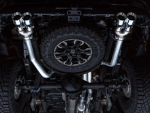 Load image into Gallery viewer, AWE Tuning 22-23 GMC Sierra 1500 AT4X 6.2L 0FG Catback Split Dual (Flat Bumper) - Chrome Silver Tips - 3015-42284