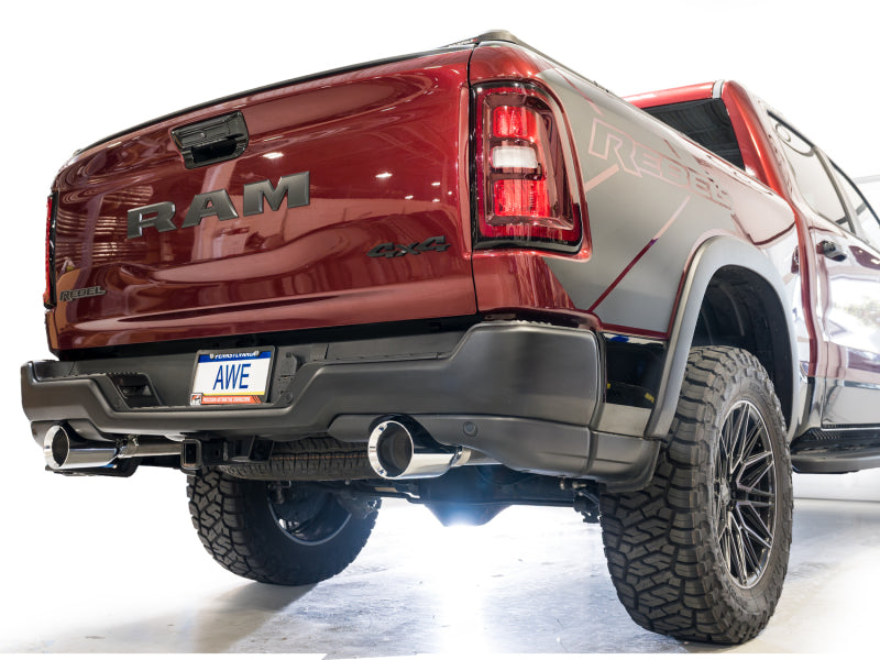 AWE Tuning 2025+ RAM 1500 3.0TT Rebel 0FG Cat-Back Exhaust w/ Chrome Silver Tips - 3015-32531