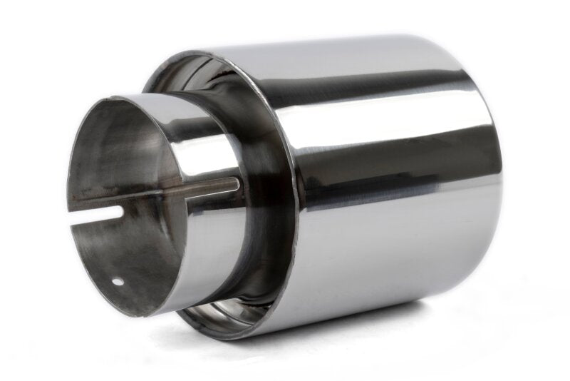 Dinan Double-Walled 4in Clamp-On Exhaust Tip - Polished - 4in Outlet / 2.75in Inlet - D663-0600-BOX
