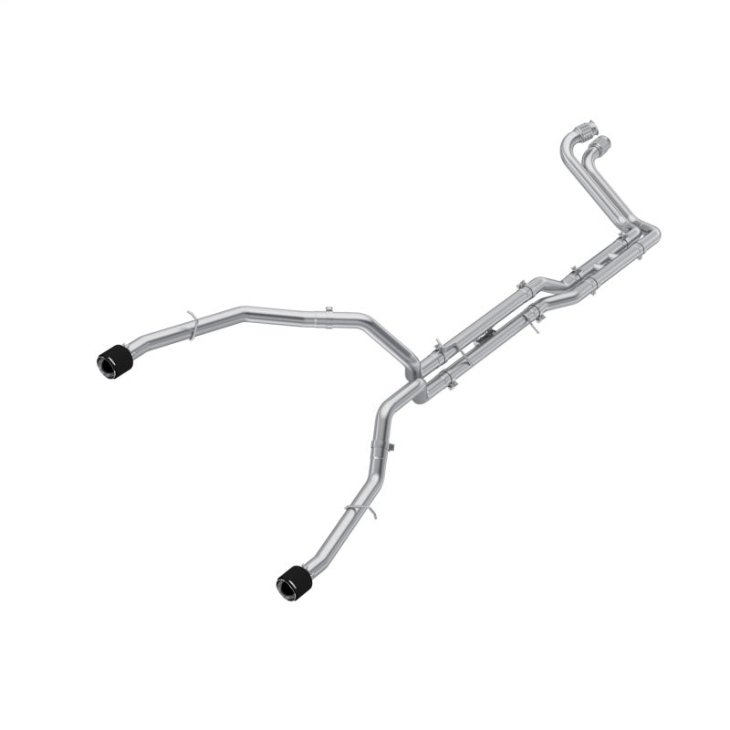 MBRP 2025 Ram 1500 T304 Dual Split Rear Catback Exhaust w/ Carbon Fiber Tips - S51113CF