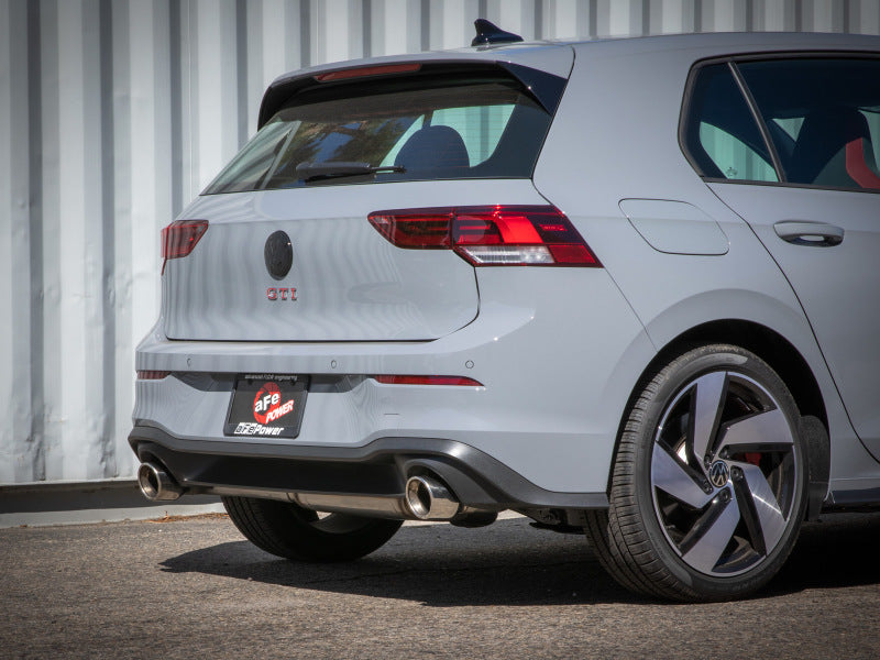aFe Gemini XV 3in to 2 1/2in 304 SS Cat-Back Exhaust 22-23 Volkswagen GTI (MK8) 2.0L w/Polished Tips - 49-36451-P