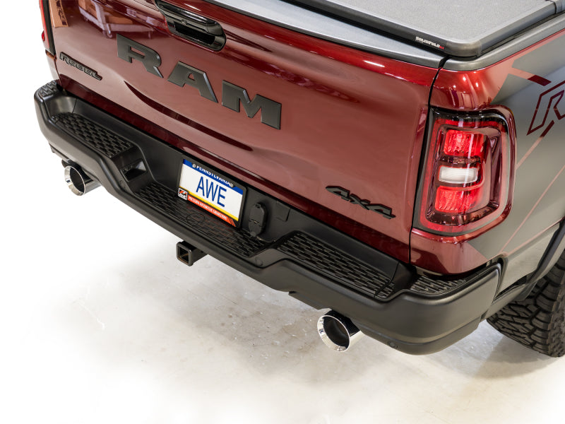 AWE Tuning 2025+ RAM 1500 3.0TT Rebel 0FG Cat-Back Exhaust w/ Chrome Silver Tips - 3015-32531