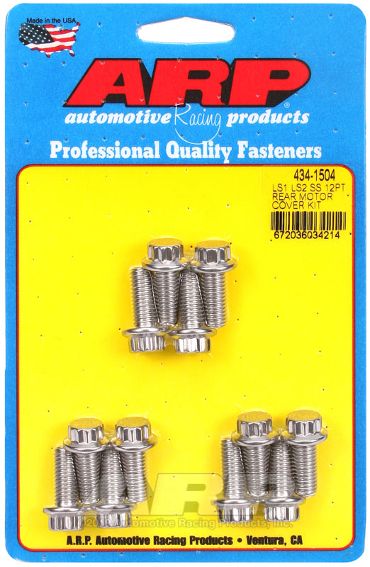 ARP Chevy LS1 / LS2 12pt Rear Motor Mount Cover Bolt Kit - Stainless Steel - 434-1504