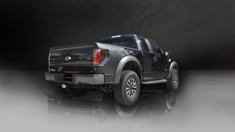 Corsa 2011-2014 Ford F-150 Raptor 6.2L V8 133in Wheelbase Black Xtreme Cat-Back Exhaust - 14759BLK