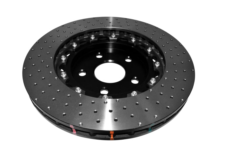 DBA 06-10 Jeep Grand Cherokee SRT8 Front 5000 Series Cross Drilled Rotor w/Black Hat - DBA52532BLKXD