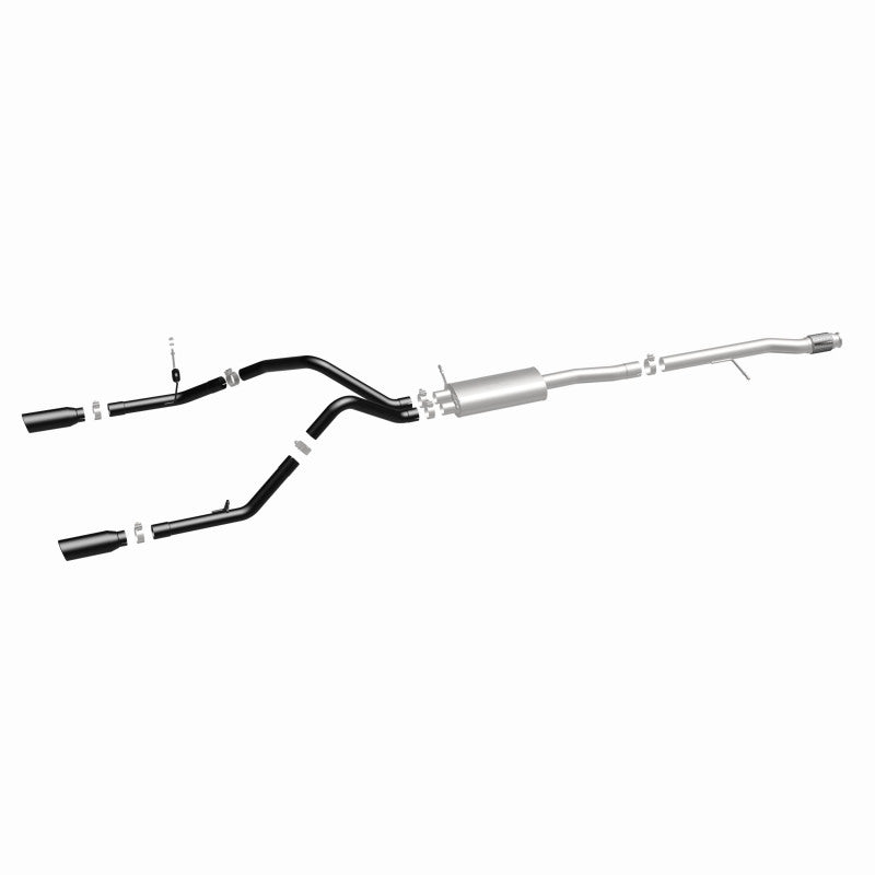 MagnaFlow SYS Cat-Back 4in Black Dual Split Rear Tips 14-15 Chevy Silverado/GMC Sierra 4.3L-5.3L - 15361