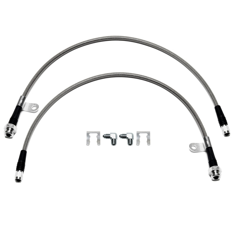 Wilwood 23in OAL Flexline M10x1.0 Hose to -3 w/ Bracket - 220-18241