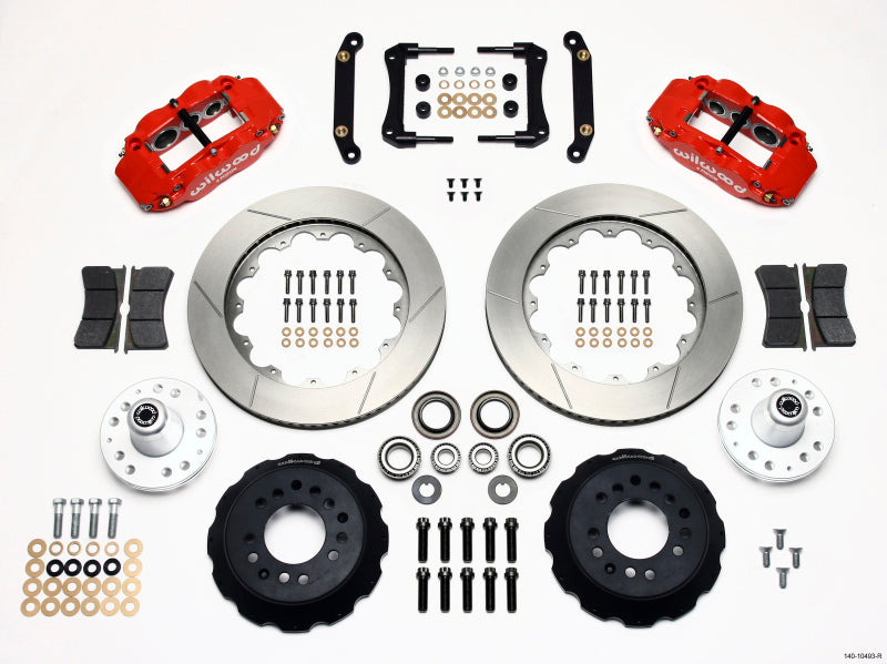 Wilwood Narrow Superlite 6R Front Hub Kit 14.00in Red 79-81 Camaro - 140-10493-R