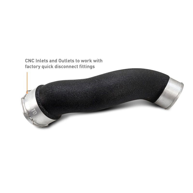 Mishimoto 2024+ Ford Mustang EcoBoost Charge Pipes - Wrinkle Black - MMICP-MUS4-24WBK
