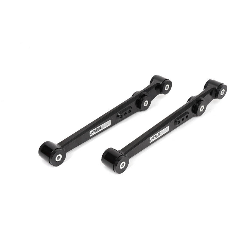 BLOX Racing V2 Billet Rear Lower Control Arms Poly Bushings 96-00 Honda Civic - Black - BXSS-21204-BK-V2