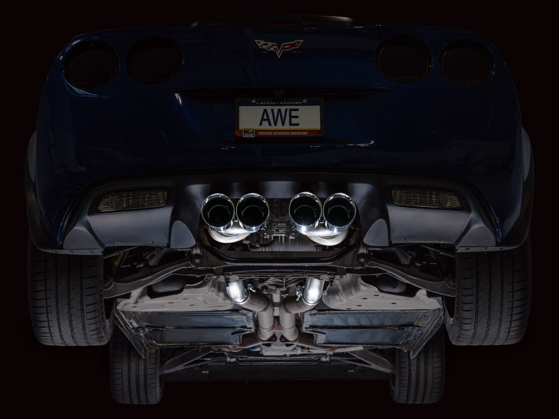 AWE Tuning C6 Chevrolet Corvette Z06/ZR1 Touring Edition Axle-Back Exhaust w/ Chrome Silver Tips - 3015-42606