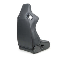 Load image into Gallery viewer, NRG Omega Reclinable Racing Seat (Pair) Black with Black Carbon Vinyl Back - RSC-750BK/BK L/R