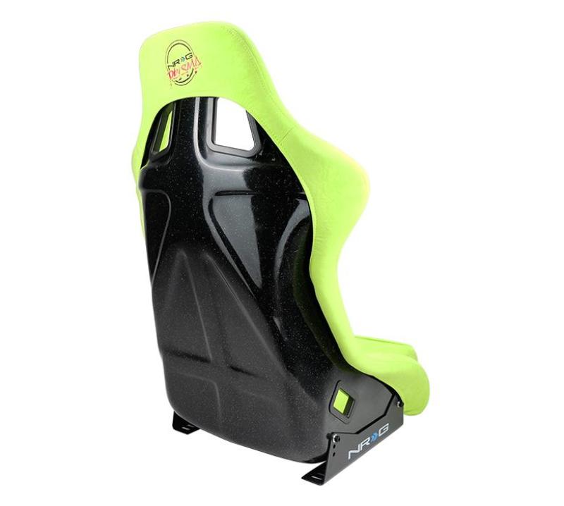 NRG FRP Bucket Seat PRISMA Edition - Medium (Neon Green/ Pearlized Back) - FRP-303NG-PRISMA