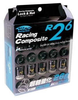 Project Kics 12X1.25 Black R26 Lug Nuts - 16+4 - 32875