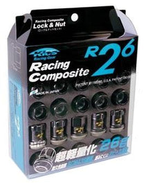 Project Kics 12X1.25 Black R26 Lug Nuts - 16+4 - 32875