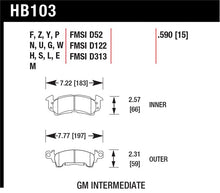 Load image into Gallery viewer, Hawk 76-77 Chevrolet Camaro LT / 72 Camaro Z28 / 69-81 Camaro DTC-30 Race Front Brake Pads - HB103W.590