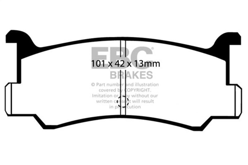 EBC 92-95 Mazda MX3 1.6 Yellowstuff Rear Brake Pads - DP4673R