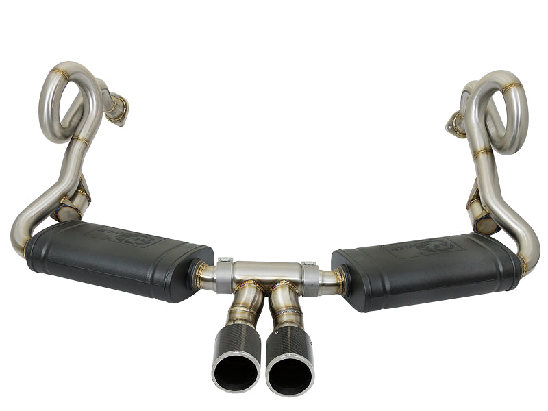 aFe MACHForce-Xp 2in 304 SS Cat-Back Exhaust w/Carbon Fiber Tips 13-16 Porsche Boxster 2.7L/3.4L - 49-36415-C