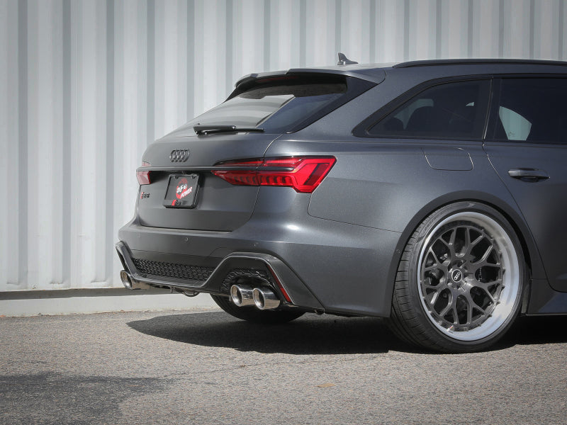 aFe 20-22 Audi RS6 Avant V8 4L(tt) MACH Force-Xp 3in to 2.5in 304 SS Cat-Back Exhaust w/Polished Tip - 49-36448-P