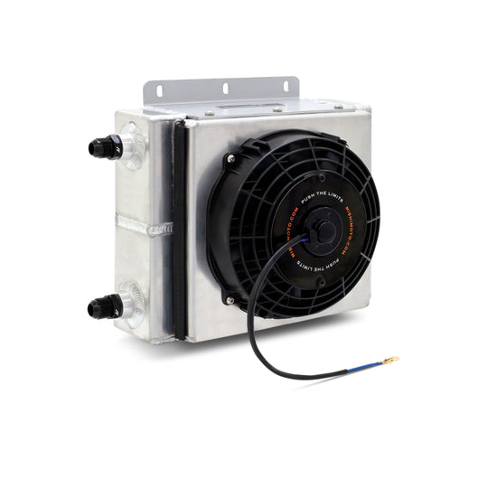 Mishimoto Universal Oil Cooler Kit 23 Row Cooler and 1in x 8in Fan - MMOC-23-K