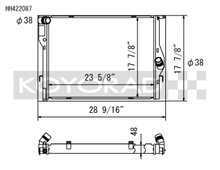 Load image into Gallery viewer, Koyo 08-13 BMW M3 E90/E92/E93 4.0L (MT/DCT) Radiator - HH422087