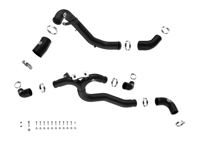 aFe 19-26 Genesis G70 V6 3.3L (tt) BladeRunner Aluminum Hot/Cold Charge Pipe Kit - Red - 46-20804-B