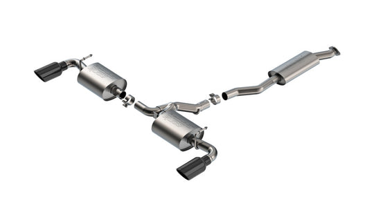 Borla 19-25 Toyota RAV4 (excl. Hybrid) 2.25 S-Type Cat Back Exhaust - Black Chrome - 141009BC