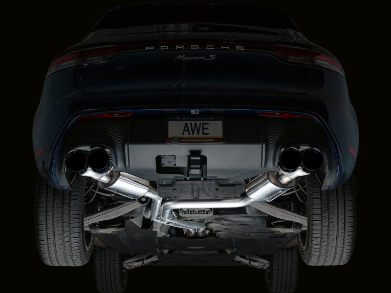 AWE Tuning 19-21 Porsche Macan 3.0T/2.9TT Touring Edition Cat-Back Exhaust w/ Diamond Black Tips - 3015-43951