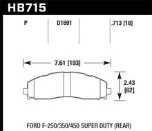 Load image into Gallery viewer, Hawk 2015 Ford F-250/350/450 Super Duty Rear Brake Pads - HB715P.713