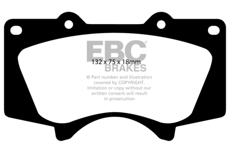 EBC 10+ Lexus GX460 4.6 Extra Duty Front Brake Pads - ED91657