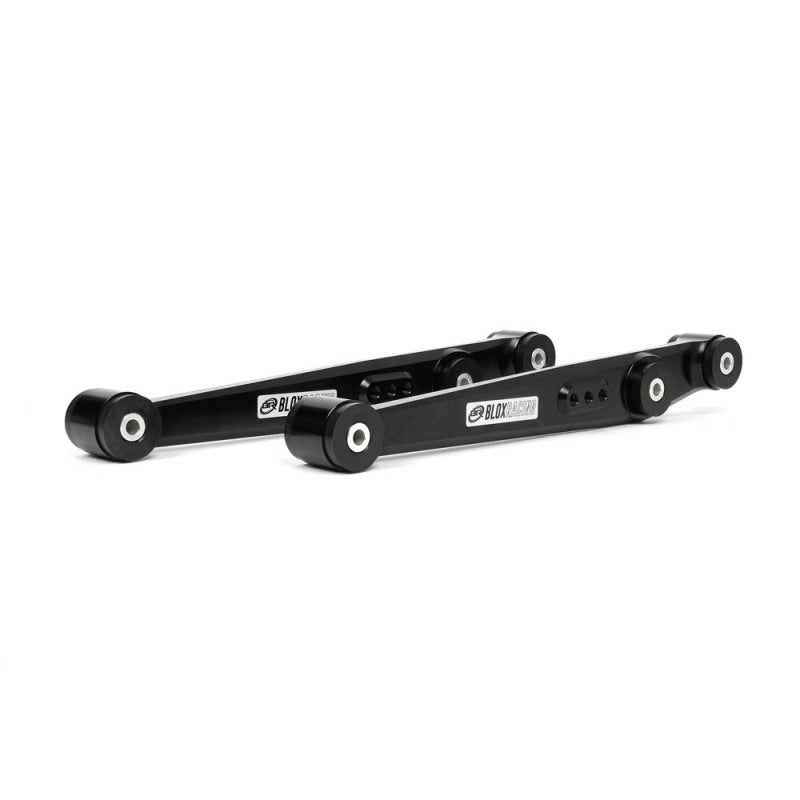 BLOX Racing V2 Billet Rear Lower Control Arms Poly Bushings 96-00 Honda Civic - Black - BXSS-21204-BK-V2