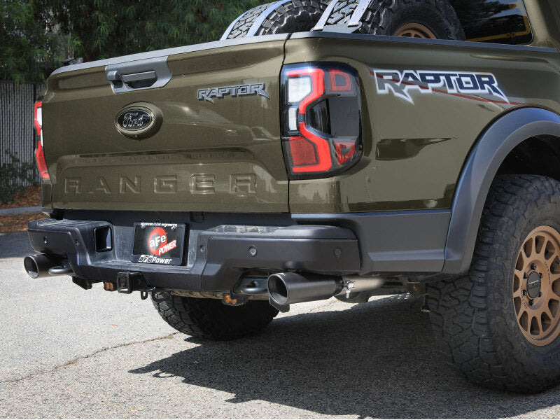 aFe Vulcan Series 3in 304SS Cat-Back Exhaust 24-25 Ford Ranger Raptor V6-3.0L (tt) w/ Black Tips - 49-33152-B