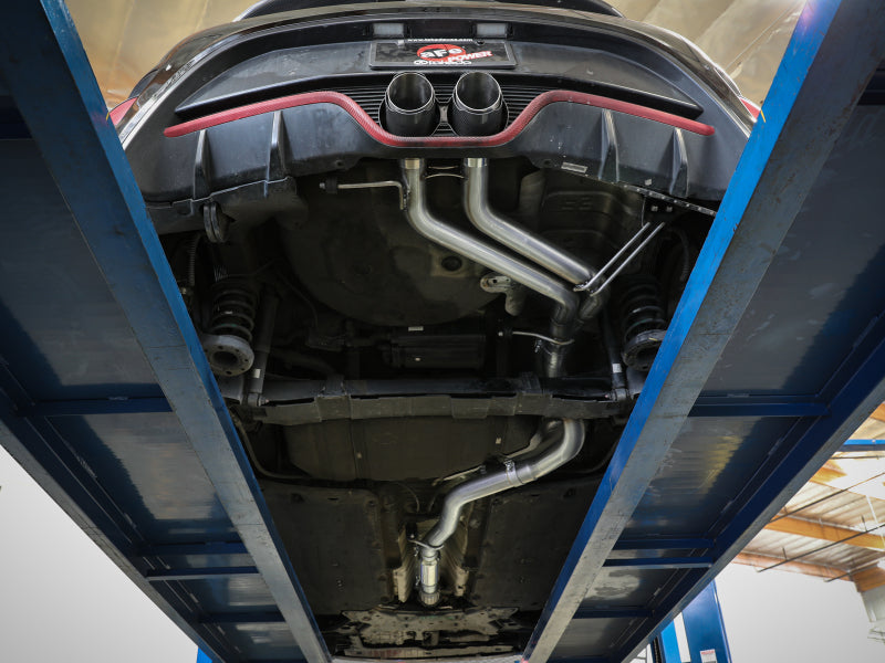 aFe Takeda 2-1/2in to 3in SS-304 Cat-Back Exhaust w/ Blue Flame Tips 13-17 Hyundai Veloster L4-1.6L - 49-37018-L