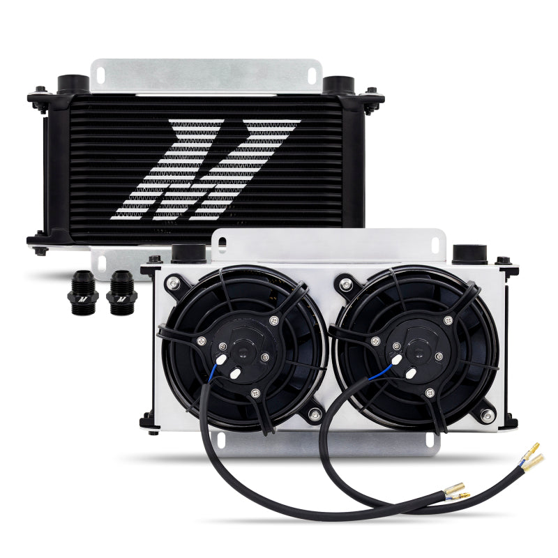 Mishimoto Universal Oil Cooler Kit - 19 Row Cooler and 2x5in Fans - MMOC-19-K