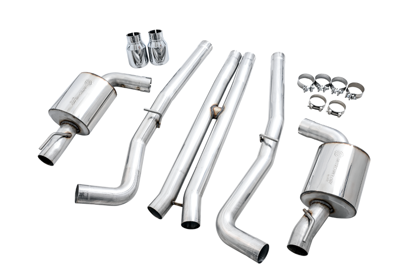 AWE Tuning 2015+ Dodge Charger 6.4L/6.2L SC Non-Resonated Touring Edition Exhaust - Silver Tips - 3020-32056