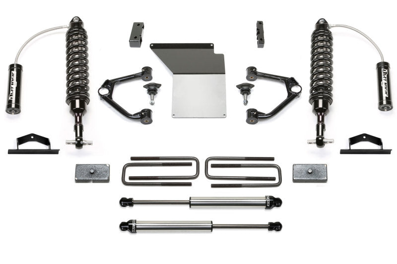 Fabtech 14-18 GM K1500 w/OE Alum. UCA 4in Budget UCA System w/DL 2.5 Resi Coilovers & Rear DL Shocks - K1109DL