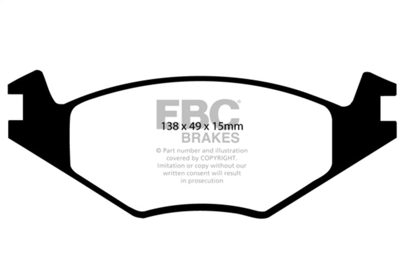 EBC 86-93 Volkswagen Cabriolet 1.8 Redstuff Front Brake Pads - DP3517C