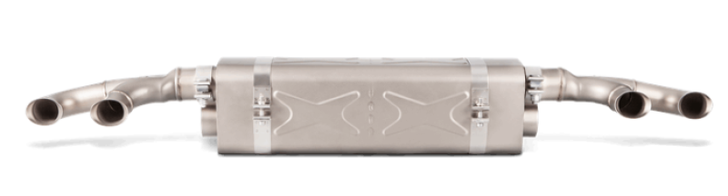Akrapovic 16-17 Porsche 911 Turbo/Turbo S (991.2) Slip-On Line (Titanium) w/ Tips & Gloss Diffuser - S-PO/TI/6H-G