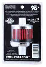 Load image into Gallery viewer, K&amp;N Clamp On Rubber Base Crankcase Vent Filter 0.375in Flange ID x 2in OD x 1.5in Height - 62-1320