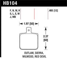 Load image into Gallery viewer, Hawk Sierra/Outlaw/Wilwood HP+ Street Brake Pads - HB104N.485