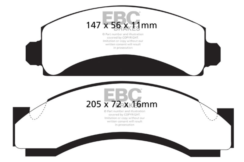 EBC 74-80 Chevrolet C30 (JB8) Yellowstuff Front Brake Pads - DP41241R