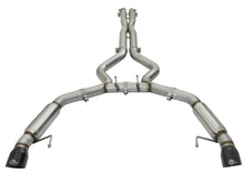 Load image into Gallery viewer, aFe MACHForce XP 3in 304 SS Sport Tone Cat-Back w/ Black Tips 15-17 Ford Mustang V6-3.7L/V8-5.0L - 49-33088-B