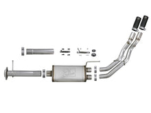 Load image into Gallery viewer, aFe Rebel Series Exht 3in SS Middle Side Exit CB w/ Black Tips 11-14 Ford F150 Ecoboost V6 3.5L (tt) - 49-43078-B