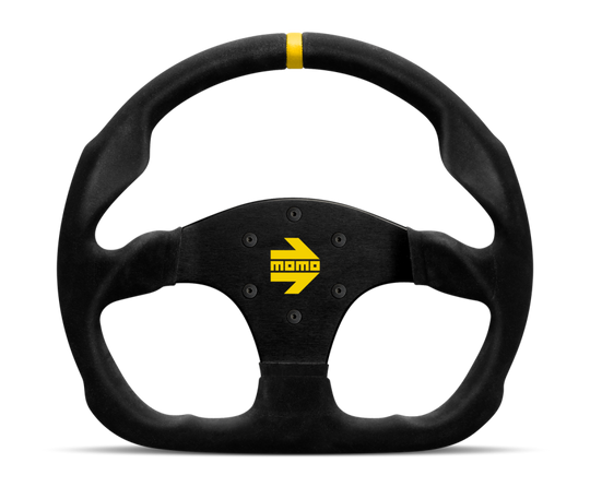 Momo MOD30 Steering Wheel 320 mm - Black Suede/Black Spokes/1 Stripe - R1960/32S