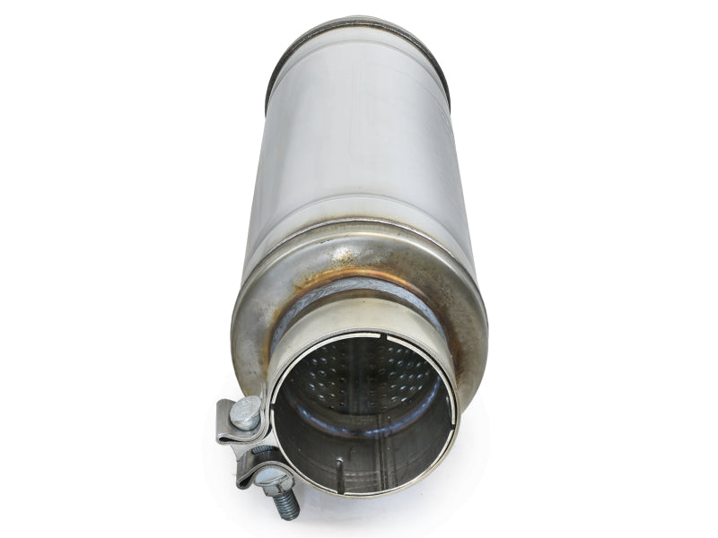 aFe MACH Force-Xp Muffler 3 IN ID Center/Center x 5 IN Dia. x 19 IN Overall Length - Round Body - 49M30059