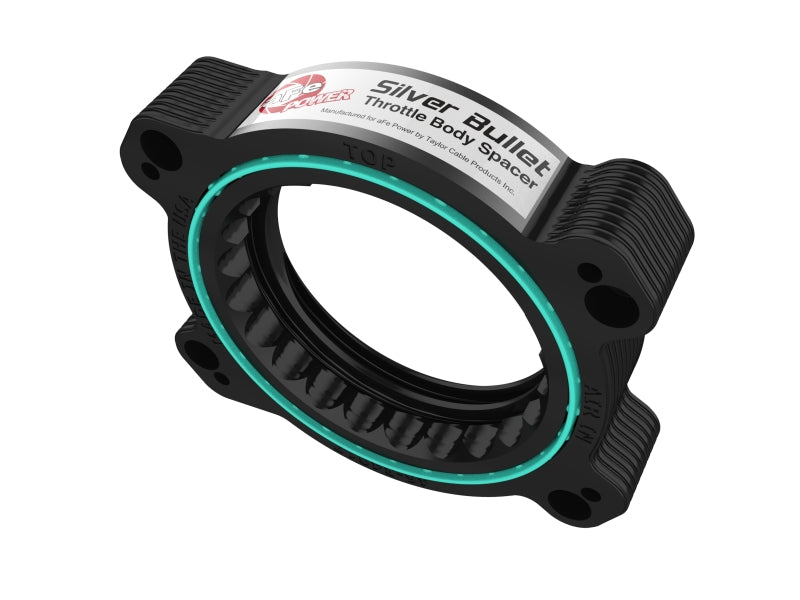 aFe 2020 Vette C8 Silver Bullet Aluminum Throttle Body Spacer / Works With aFe Intake Only - Black - 46-34023B
