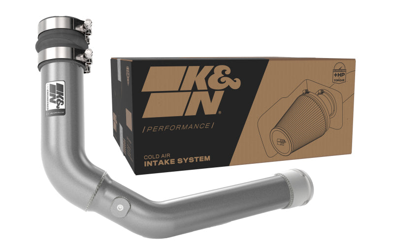 K&N 22-23 Subaru WRX 2.4L H4 Aluminum Charge Pipe Kit - Gunmetal Gray - 77-1017KC