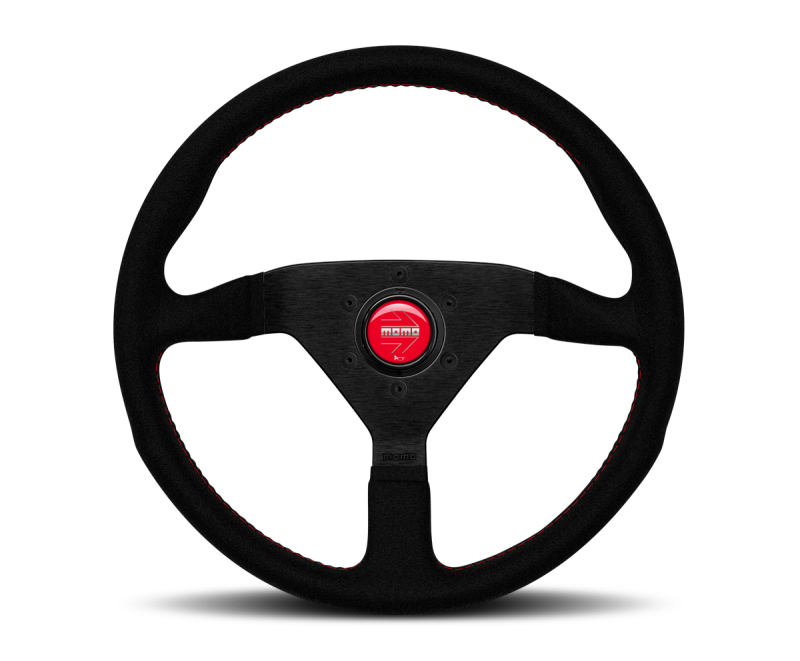 Momo Nero Steering Wheel 350 mm - Black Leather/Suede/Black Spokes - NER35BK0B